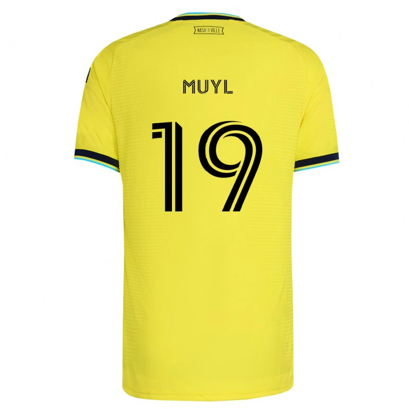 Danxen Pánské Alex Muyl #19 Jasně Žlutá Tmavě Modrá Domů Hráčské Dresy 2026/27 Dres