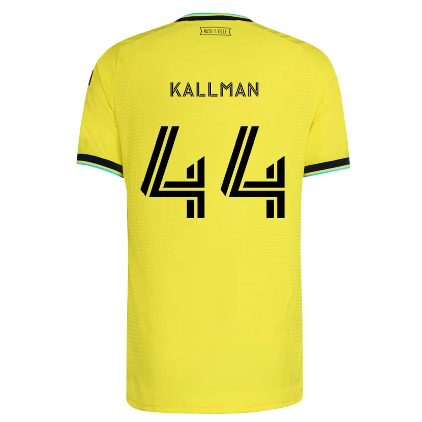 Danxen Pánské Brent Kallman #44 Jasně Žlutá Tmavě Modrá Domů Hráčské Dresy 2026/27 Dres
