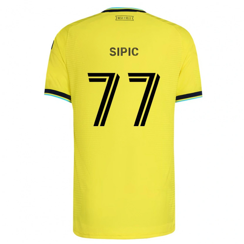 Danxen Pánské Adem Sipić #77 Jasně Žlutá Tmavě Modrá Domů Hráčské Dresy 2026/27 Dres