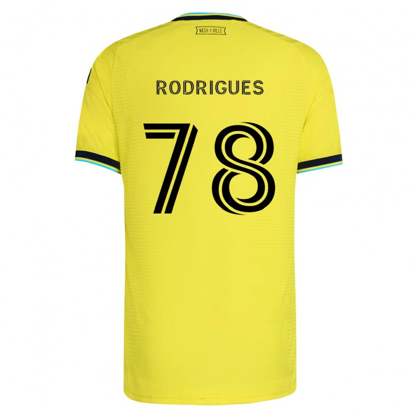Danxen Pánské Giuliano Rodrigues #78 Jasně Žlutá Tmavě Modrá Domů Hráčské Dresy 2026/27 Dres