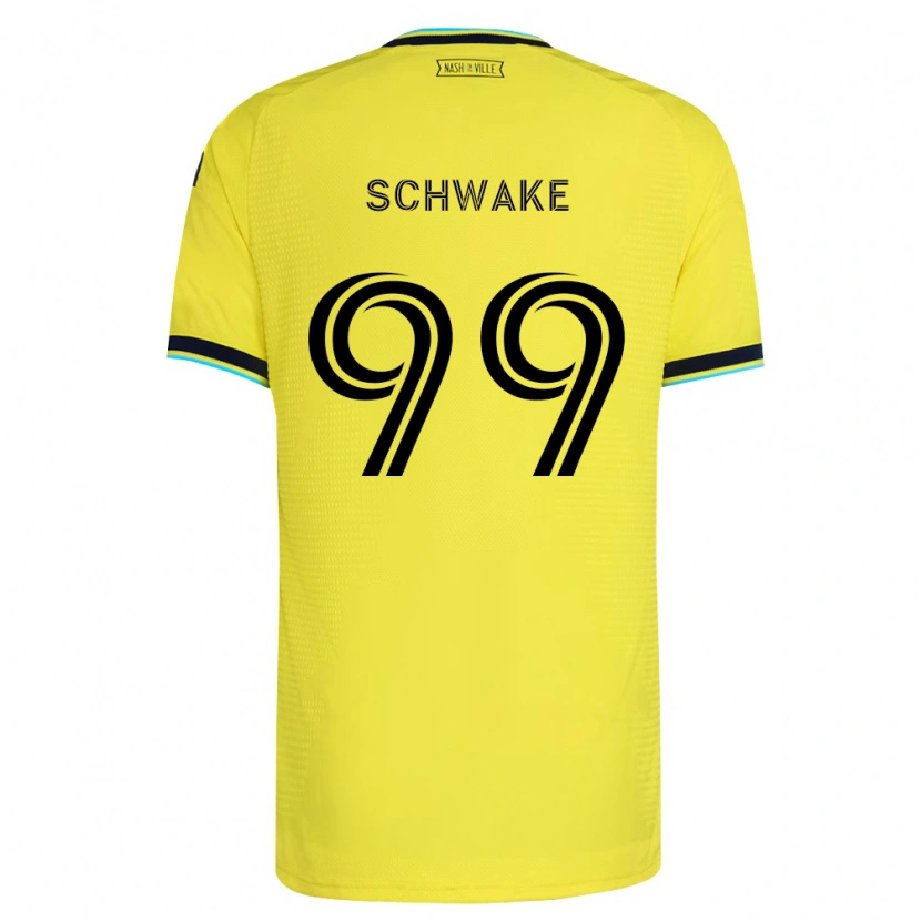 Danxen Pánské Brian Schwake #99 Jasně Žlutá Tmavě Modrá Domů Hráčské Dresy 2026/27 Dres