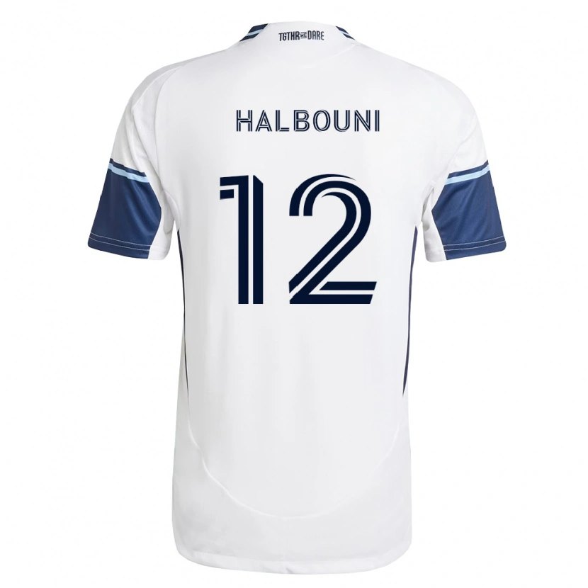 Danxen Pánské Belal Halbouni #12 Bílá Královsky Modrá Domů Hráčské Dresy 2026/27 Dres