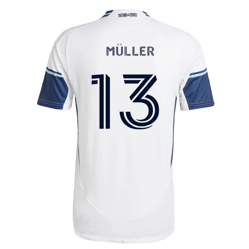 Danxen Pánské Thomas Müller #13 Bílá Královsky Modrá Domů Hráčské Dresy 2026/27 Dres