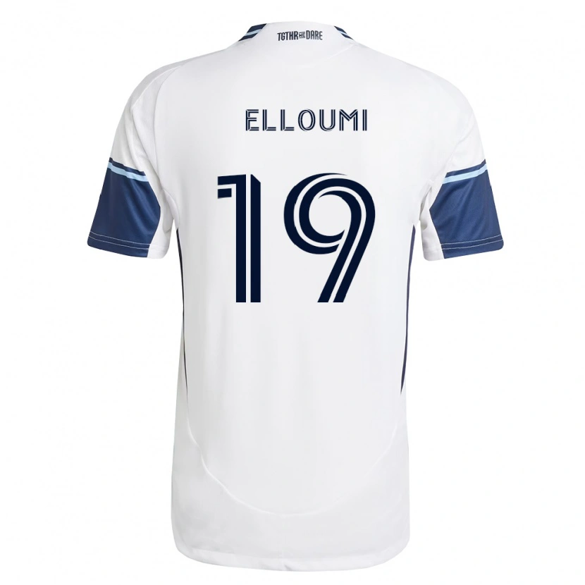 Danxen Pánské Rayan Elloumi #19 Bílá Královsky Modrá Domů Hráčské Dresy 2026/27 Dres