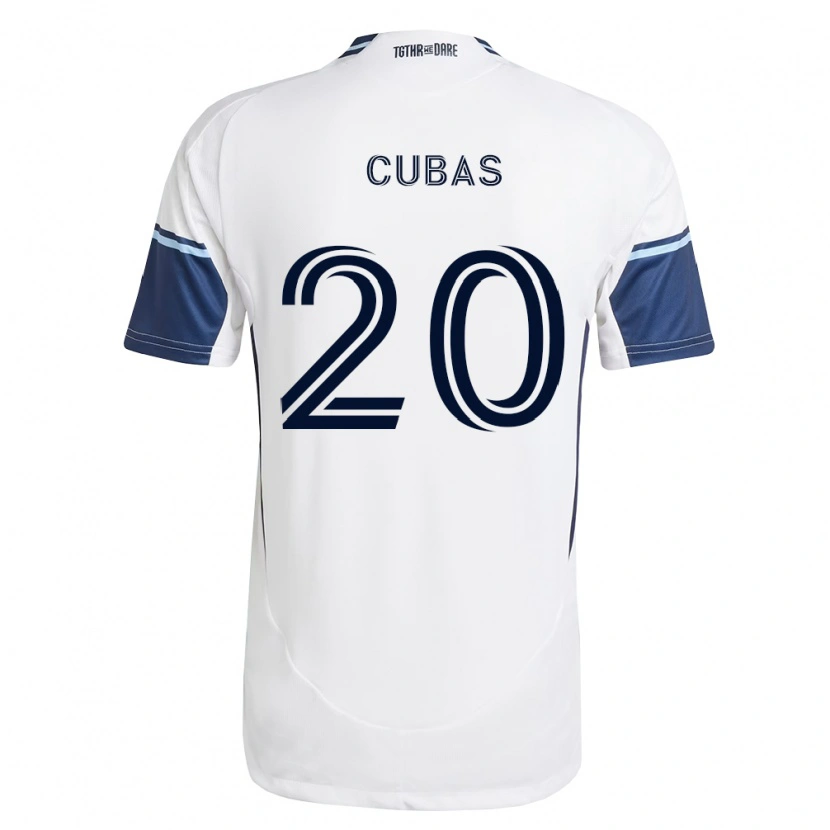 Danxen Pánské Andrés Cubas #20 Bílá Královsky Modrá Domů Hráčské Dresy 2026/27 Dres