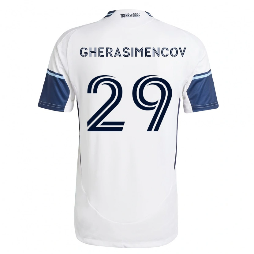Danxen Pánské Mihail Gherasimencov #29 Bílá Královsky Modrá Domů Hráčské Dresy 2026/27 Dres