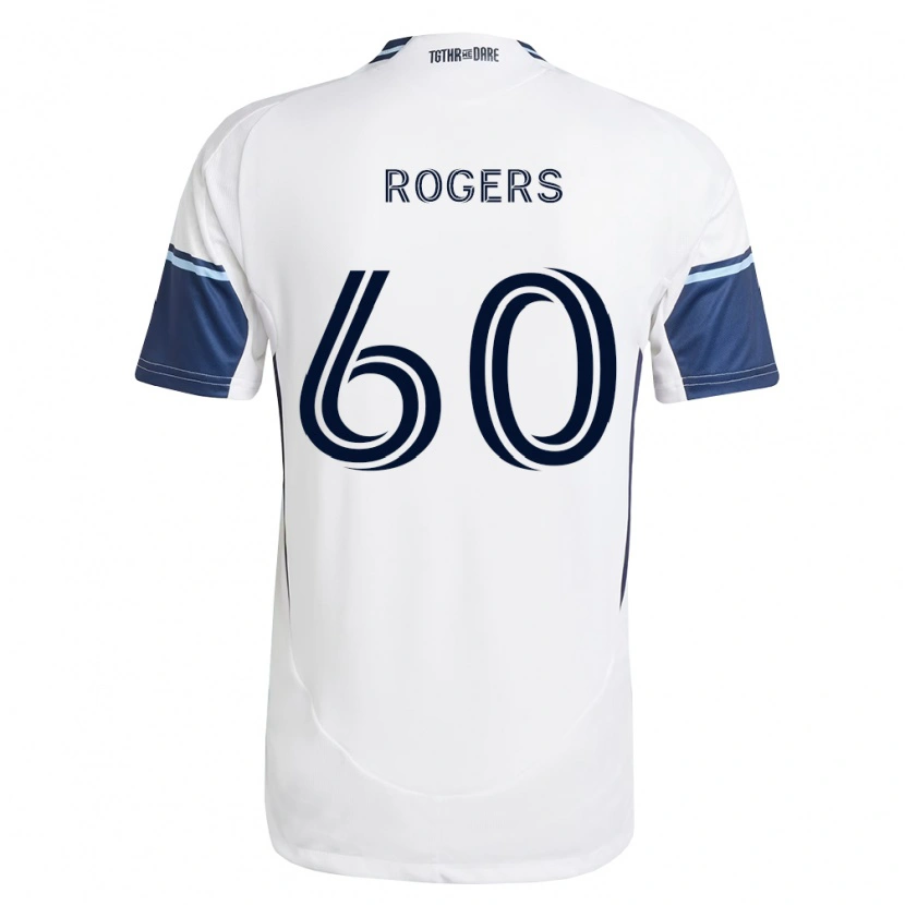 Danxen Pánské Sam Rogers #60 Bílá Královsky Modrá Domů Hráčské Dresy 2026/27 Dres