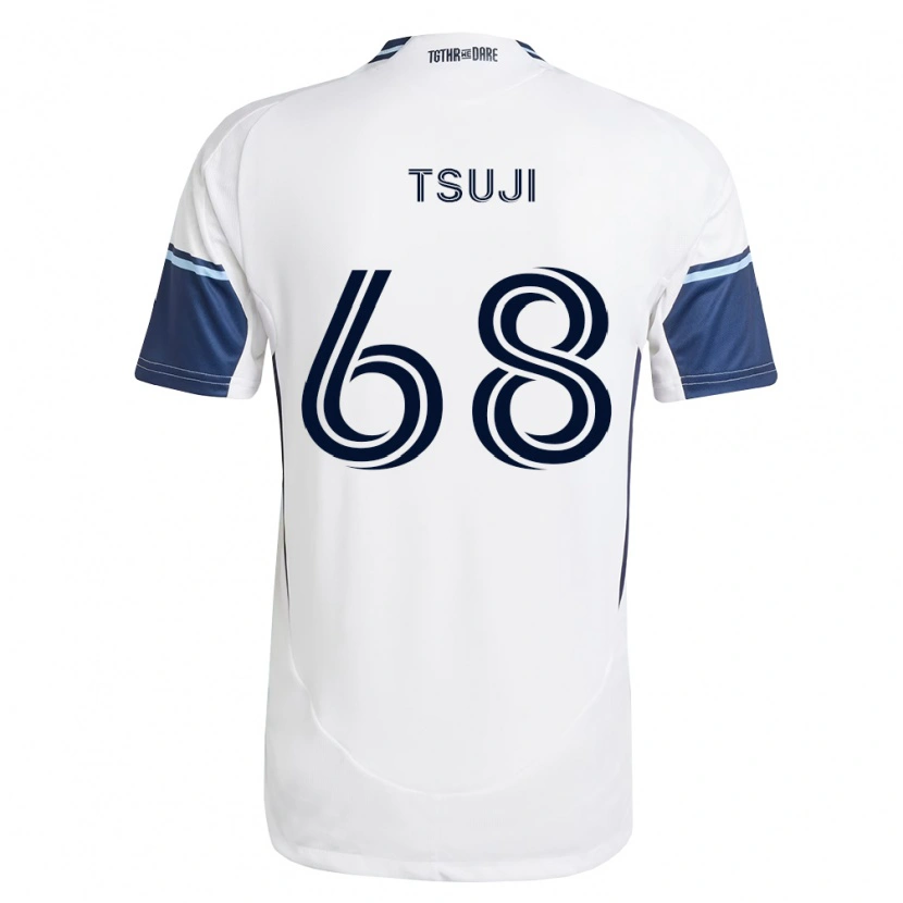 Danxen Pánské Yuma Tsuji #68 Bílá Královsky Modrá Domů Hráčské Dresy 2026/27 Dres