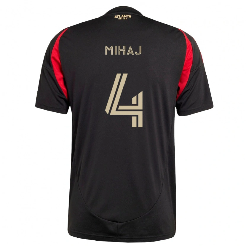 Danxen Pánské Enea Mihaj #4 Černá Červená Domů Hráčské Dresy 2026/27 Dres