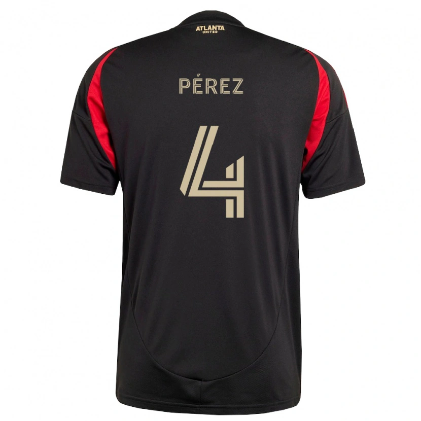 Danxen Pánské Gary Pérez #4 Černá Červená Domů Hráčské Dresy 2026/27 Dres
