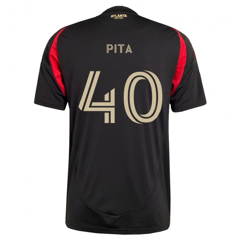 Danxen Pánské Santiago Pita #40 Černá Červená Domů Hráčské Dresy 2026/27 Dres