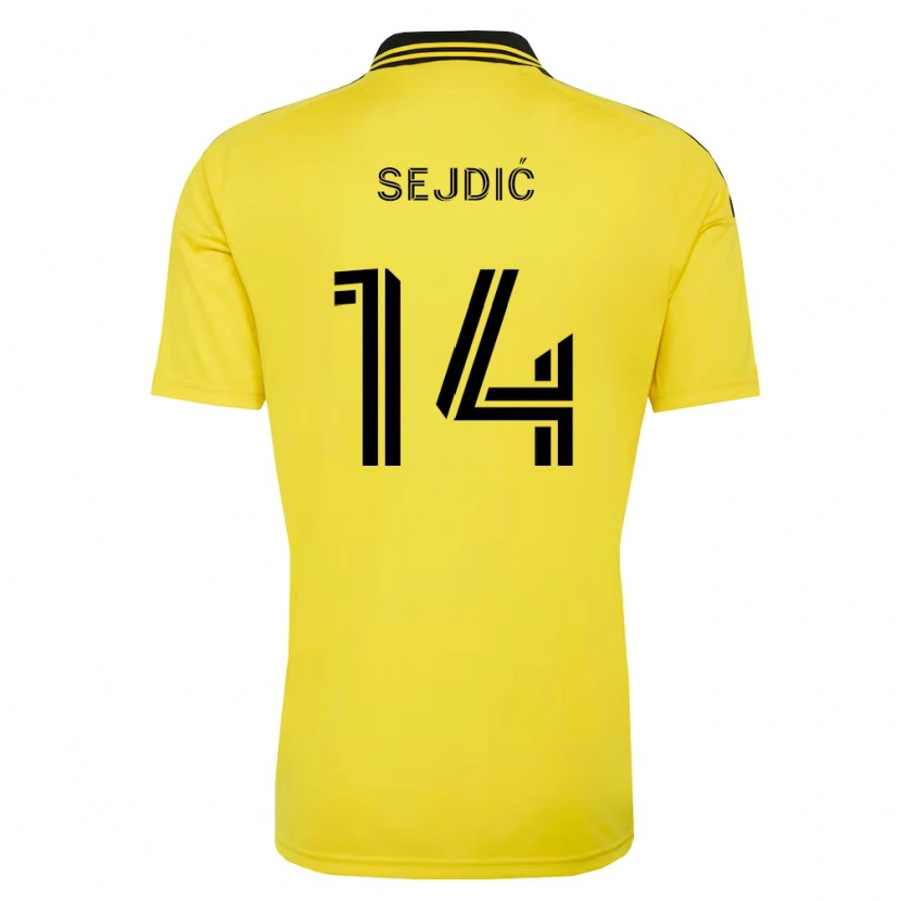 Danxen Pánské Amar Sejdić #14 Žlutá Černá Domů Hráčské Dresy 2026/27 Dres