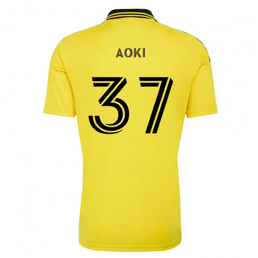 Danxen Pánské Rui Aoki #37 Žlutá Černá Domů Hráčské Dresy 2026/27 Dres