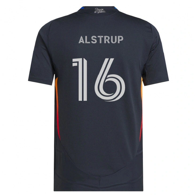 Danxen Pánské Marcus Alstrup #16 Tmavě Šedá Červená Domů Hráčské Dresy 2026/27 Dres