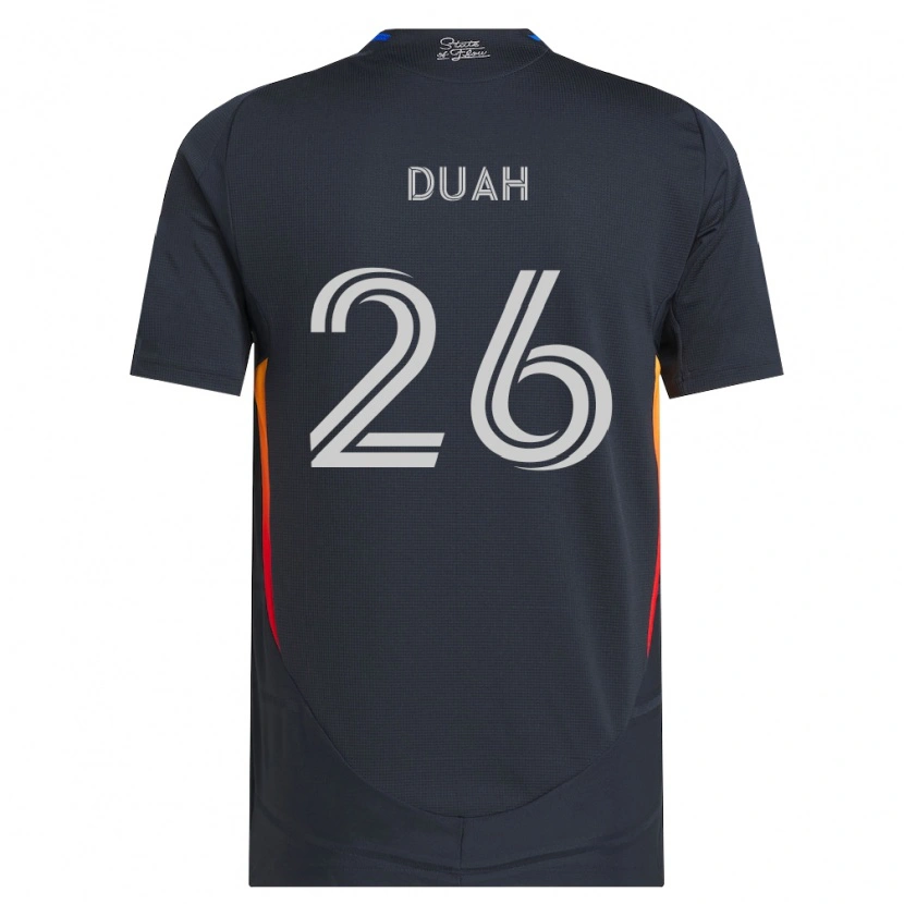 Danxen Pánské Manu Duah #26 Tmavě Šedá Červená Domů Hráčské Dresy 2026/27 Dres