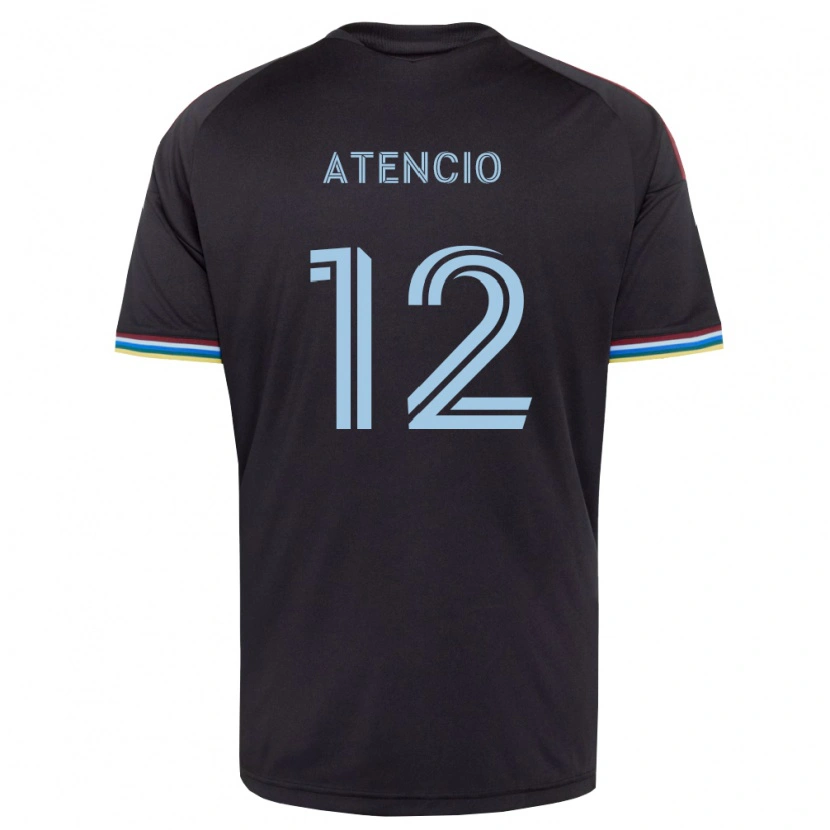Danxen Pánské Josh Atencio #12 Černá Nebesky Modrá Domů Hráčské Dresy 2026/27 Dres