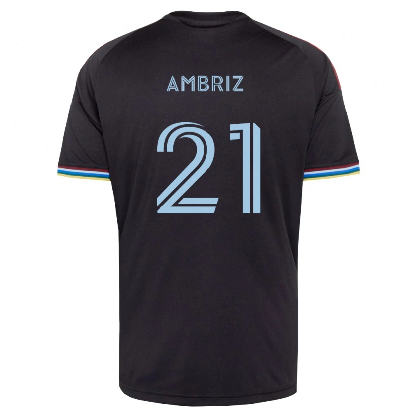 Danxen Pánské Diego Ambriz #21 Černá Nebesky Modrá Domů Hráčské Dresy 2026/27 Dres