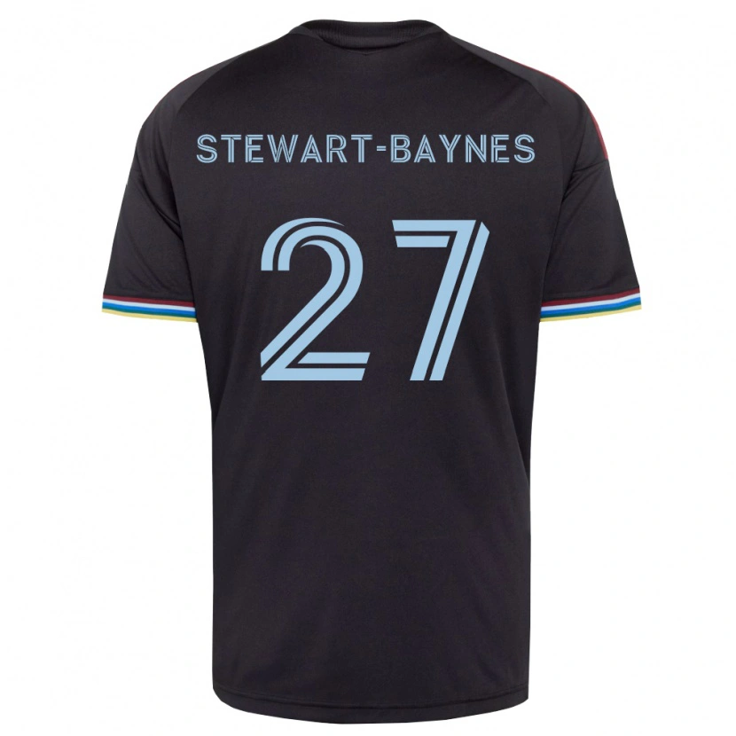 Danxen Pánské Kimani Stewart-Baynes #27 Černá Nebesky Modrá Domů Hráčské Dresy 2026/27 Dres