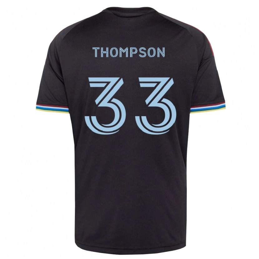 Danxen Pánské Kosi Thompson #33 Černá Nebesky Modrá Domů Hráčské Dresy 2026/27 Dres