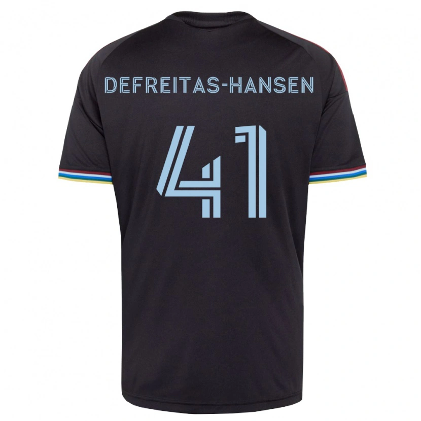 Danxen Pánské Nicolas Hansen #41 Černá Nebesky Modrá Domů Hráčské Dresy 2026/27 Dres