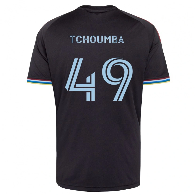 Danxen Pánské Nathan Tchoumba #49 Černá Nebesky Modrá Domů Hráčské Dresy 2026/27 Dres