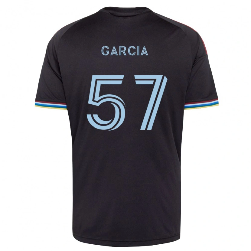 Danxen Pánské Rogelio Garcia #57 Černá Nebesky Modrá Domů Hráčské Dresy 2026/27 Dres