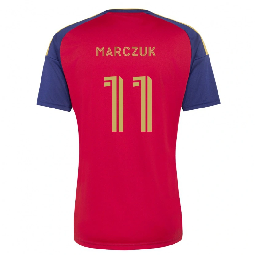 Danxen Pánské Dominik Marczuk #11 Královsky Modrá Hnědá Červená Domů Hráčské Dresy 2026/27 Dres