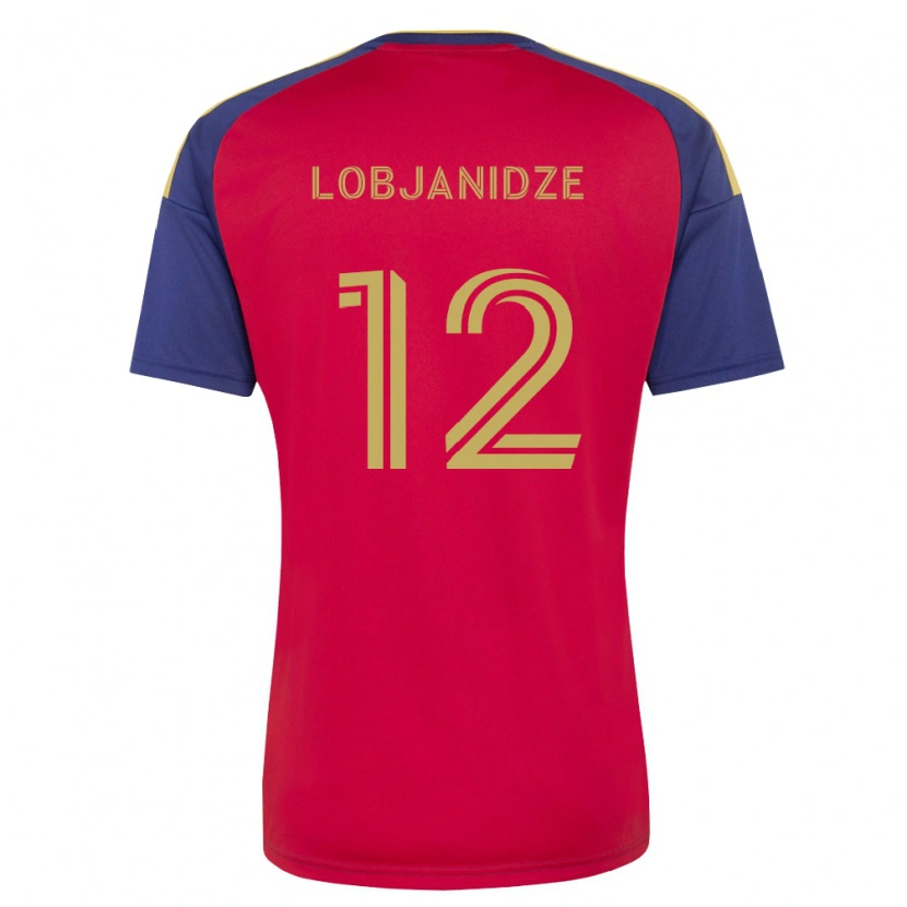 Danxen Pánské Saba Lobjanidze #12 Královsky Modrá Hnědá Červená Domů Hráčské Dresy 2026/27 Dres