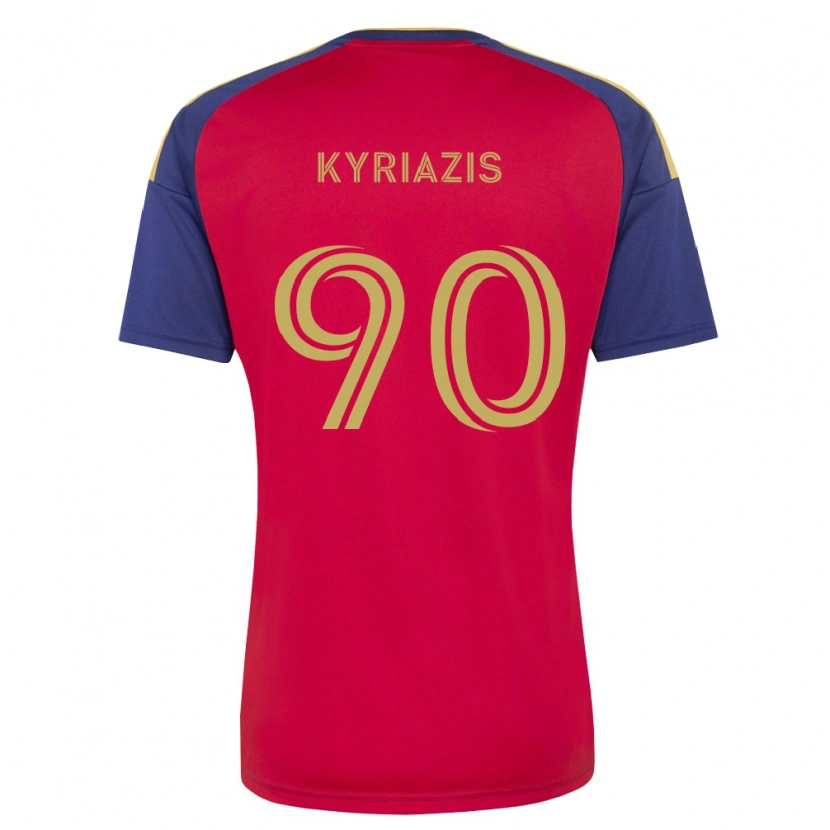 Danxen Pánské Konstantinos Kyriazis #90 Královsky Modrá Hnědá Červená Domů Hráčské Dresy 2026/27 Dres
