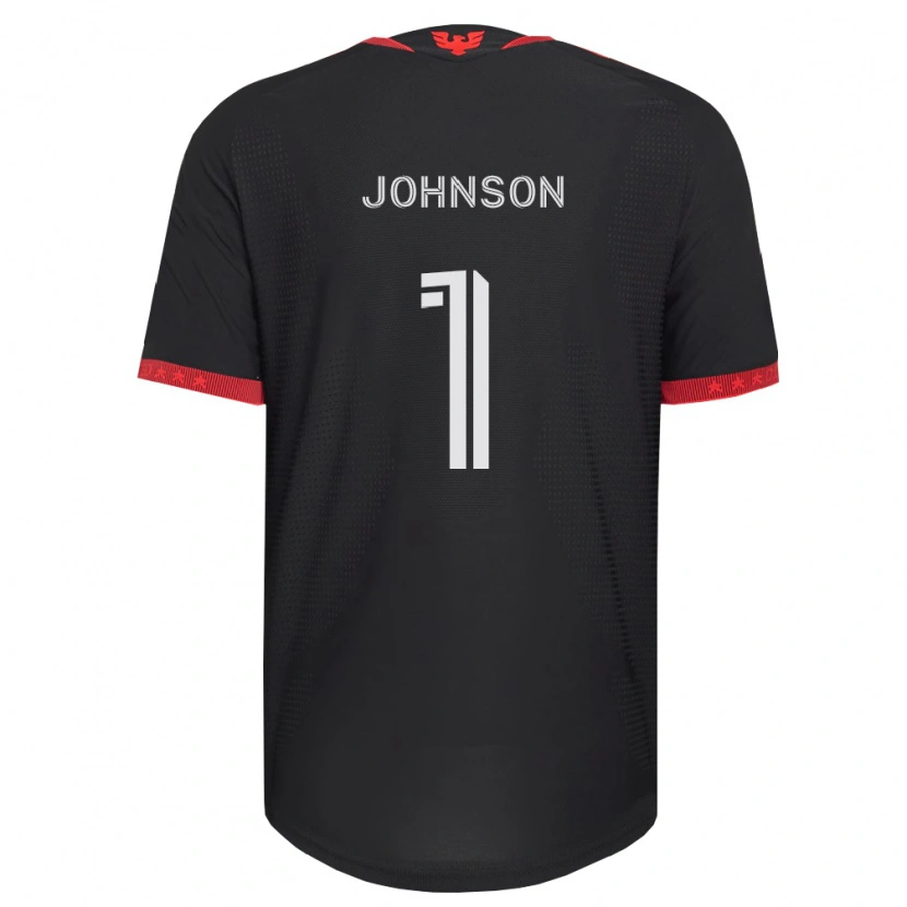 Danxen Pánské Sean Johnson #1 Černá Bílá Červená Domů Hráčské Dresy 2026/27 Dres