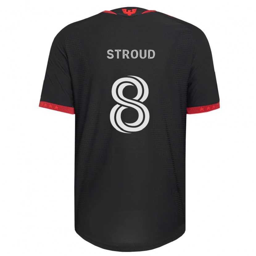 Danxen Pánské Jared Stroud #8 Černá Bílá Červená Domů Hráčské Dresy 2026/27 Dres