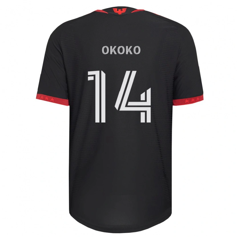 Danxen Pánské Lohamba Okoko #14 Černá Bílá Červená Domů Hráčské Dresy 2026/27 Dres