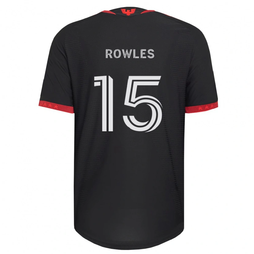 Danxen Pánské Kye Rowles #15 Černá Bílá Červená Domů Hráčské Dresy 2026/27 Dres