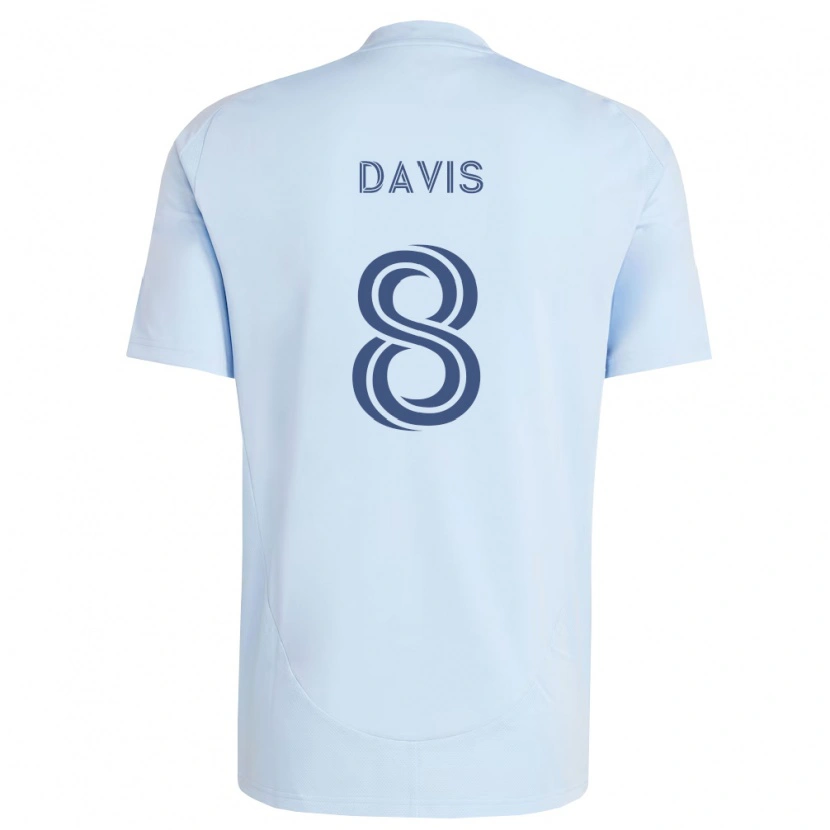 Danxen Pánské Jake Davis #8 Světle Modrá Světle Šedá Domů Hráčské Dresy 2026/27 Dres