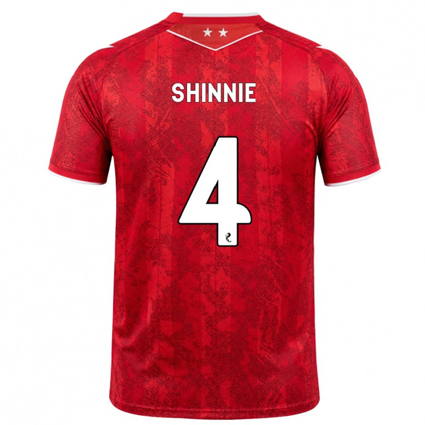 Danxen Pánské Graeme Shinnie #4 Červená Bílá Domů Hráčské Dresy 2026/27 Dres