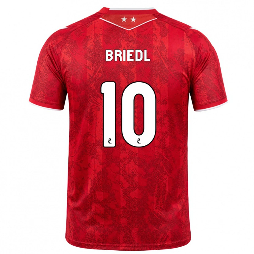 Danxen Pánské Alexander Briedl #10 Červená Bílá Domů Hráčské Dresy 2026/27 Dres