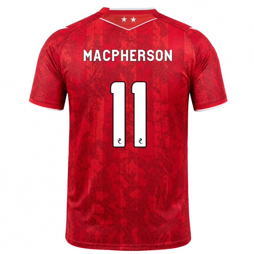 Danxen Pánské Keira Macpherson #11 Červená Bílá Domů Hráčské Dresy 2026/27 Dres