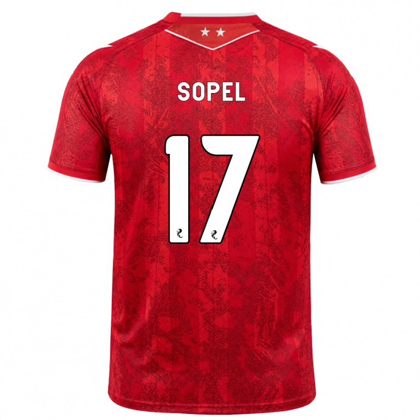 Danxen Pánské Nadia Sopel #17 Červená Bílá Domů Hráčské Dresy 2026/27 Dres