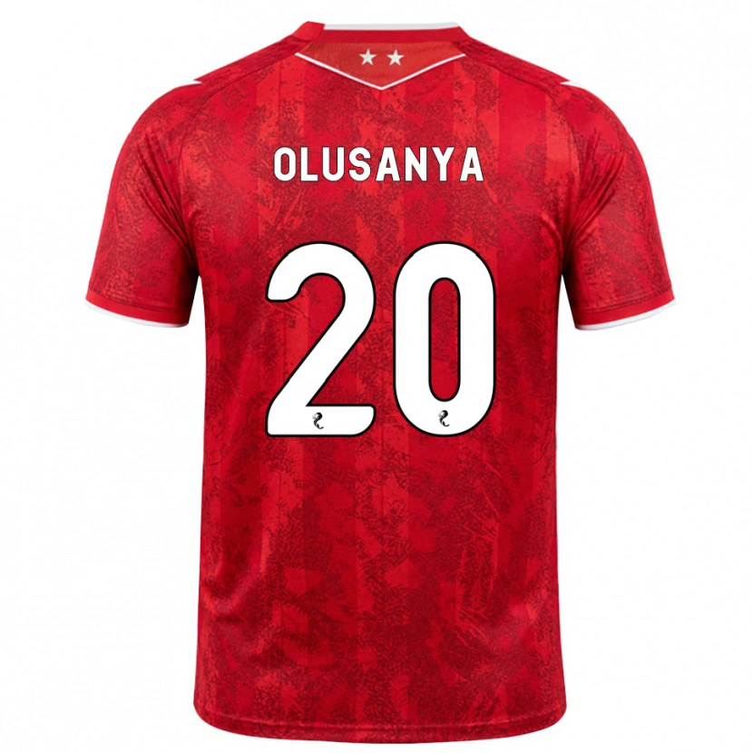 Danxen Pánské Toyosi Olusanya #20 Červená Bílá Domů Hráčské Dresy 2026/27 Dres