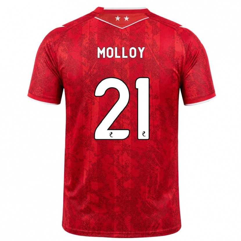 Danxen Pánské Gavin Molloy #21 Červená Bílá Domů Hráčské Dresy 2026/27 Dres