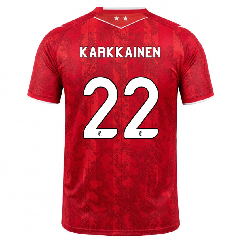 Danxen Pánské Elena Kärkkäinen #22 Červená Bílá Domů Hráčské Dresy 2026/27 Dres