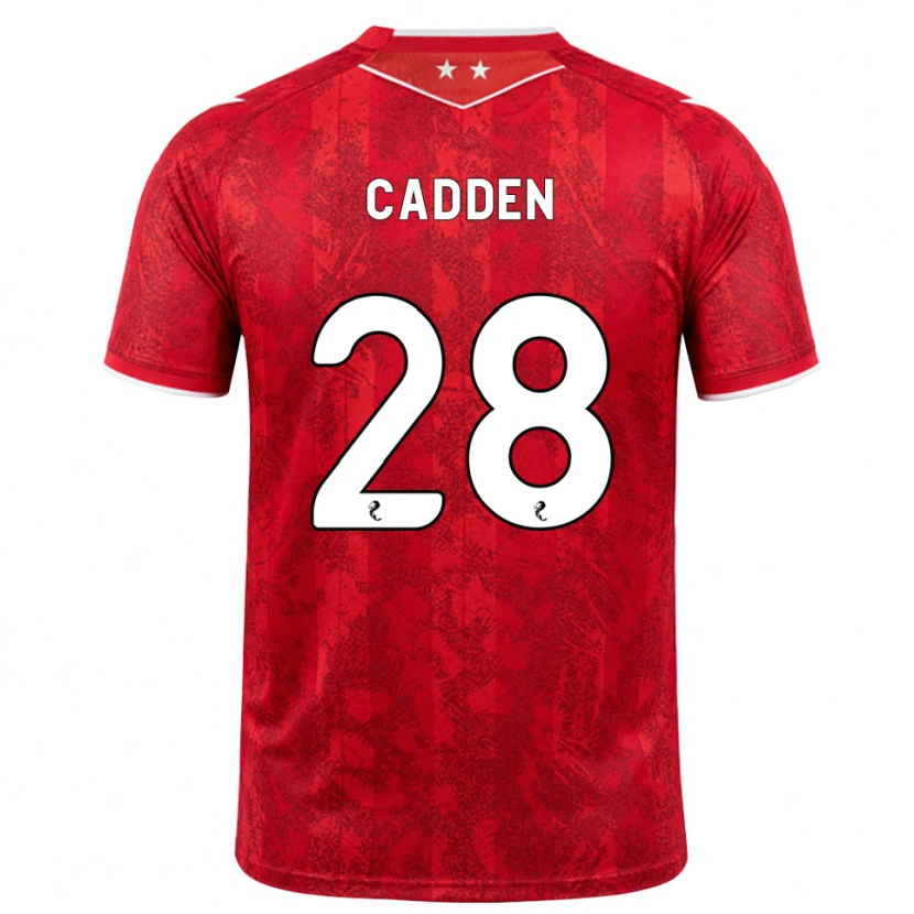 Danxen Pánské Chris Cadden #28 Červená Bílá Domů Hráčské Dresy 2026/27 Dres