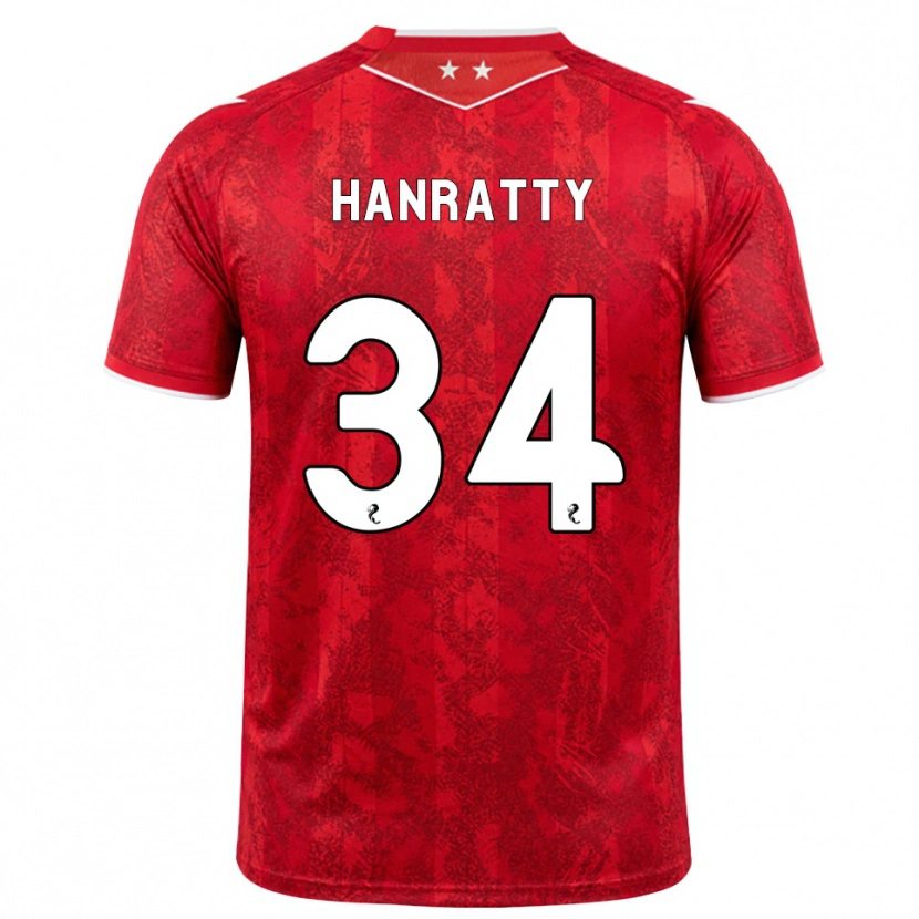 Danxen Pánské Kevin Hanratty #34 Červená Bílá Domů Hráčské Dresy 2026/27 Dres