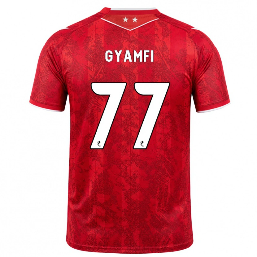 Danxen Pánské Emmanuel Gyamfi #77 Červená Bílá Domů Hráčské Dresy 2026/27 Dres