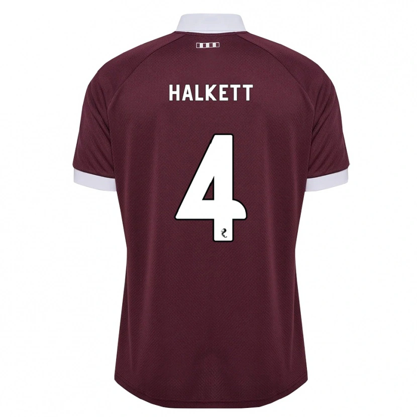 Danxen Pánské Craig Halkett #4 Purpurová Bílá Domů Hráčské Dresy 2026/27 Dres