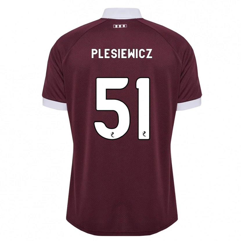 Danxen Pánské Szymon Plesiewicz #51 Purpurová Bílá Domů Hráčské Dresy 2026/27 Dres