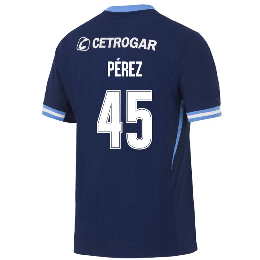Danxen Pánské Ezequiel Pérez #45 Královsky Modrá Světle Modrá Bílá Daleko Hráčské Dresy 2026/27 Dres