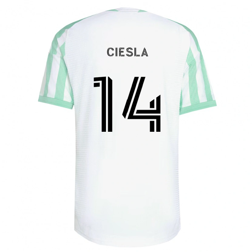 Danxen Pánské Daniel Ciesla #14 Světle Zelená Černá Bílá Daleko Hráčské Dresy 2026/27 Dres