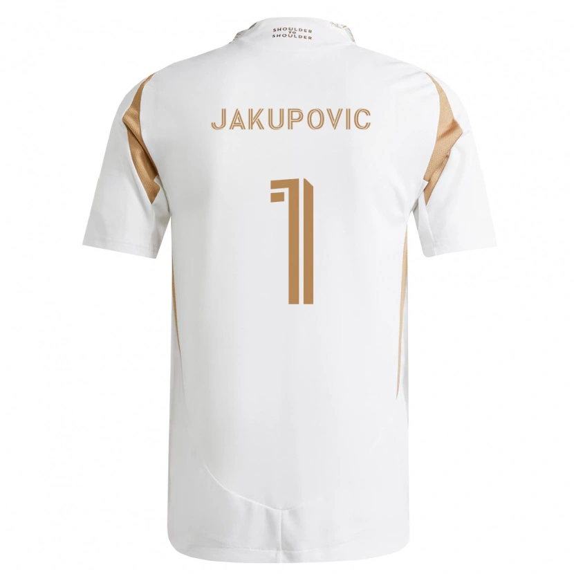 Danxen Pánské Eldin Jakupovic #1 Bílá Hnědá Daleko Hráčské Dresy 2026/27 Dres