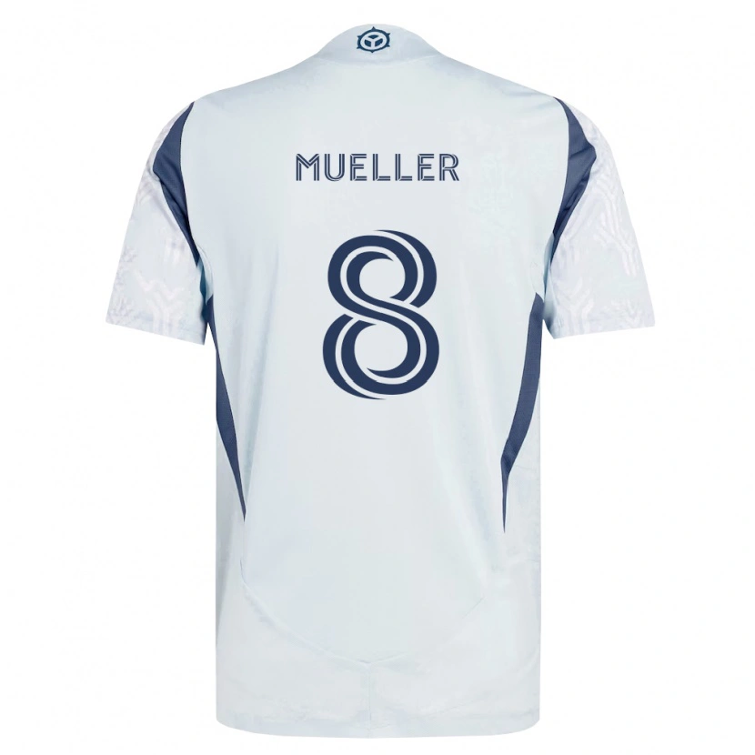 Danxen Pánské Chris Mueller #8 Modrá Šedá Bílá Daleko Hráčské Dresy 2026/27 Dres
